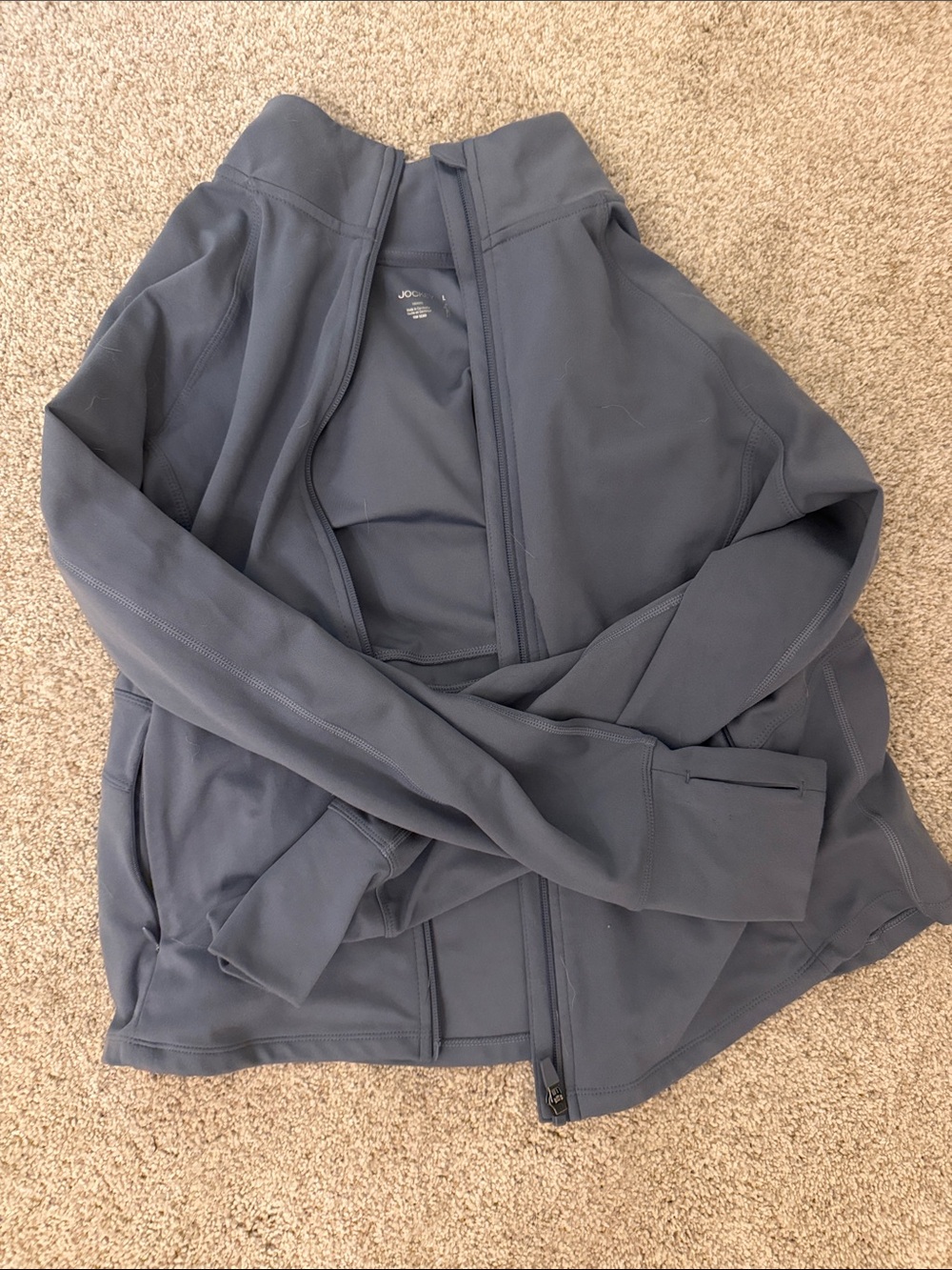 Jockey Women's Slate Blue Performance Full-Zip Jacket